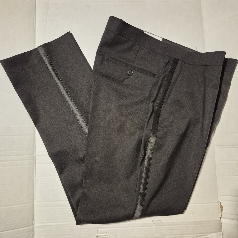 Apt. 9 Premier Flex Black Slim Fit Formal Tuxedo Dress Pants, 42S 35W